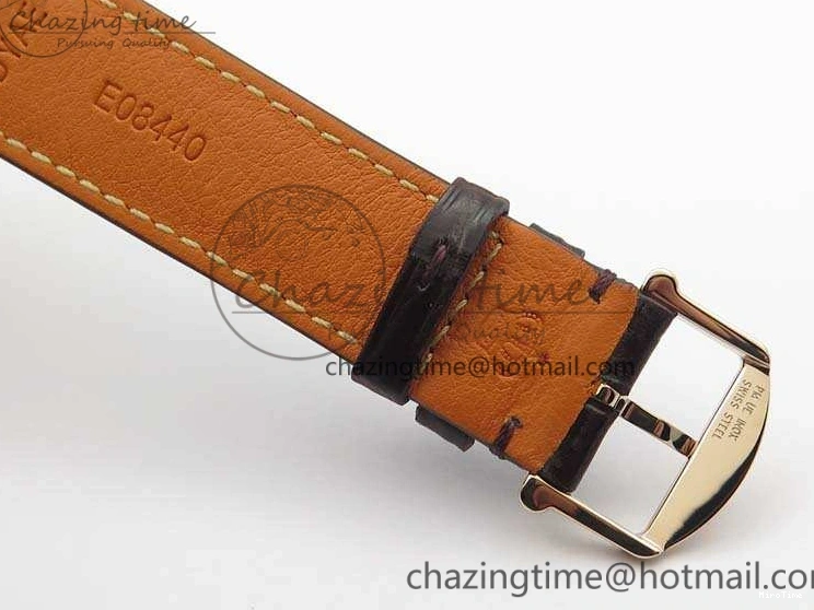 MIROTIME 1221 Neat Da Vinci IW356601 RG MKF 1:1 Best Edition White Dial On Brown Leather Strap A 7230